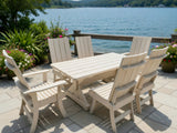 Poly-Luxe Modern Dining Set for 6 with 5' Table