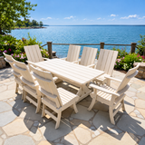 Poly-Luxe Modern Dining Set for 8 with 6' Table