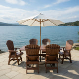 Poly-Luxe Dining Set for 6 with 6' Trestle Table