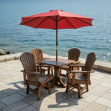Poly-Luxe Dining Set for 4 with Pedestal Table