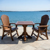 Poly-Luxe Dining Set for 2 with Pedestal Table