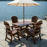Poly-Luxe Dining Set for 4 with 4' Trestle Table