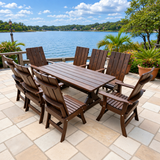 Poly-Luxe Modern Dining Set for 8 with 6' Table