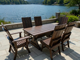Poly-Luxe Modern Dining Set for 6 with 5' Table