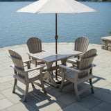Poly-Luxe Dining Set for 4 with 4' Trestle Table