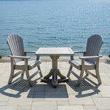 Poly-Luxe Dining Set for 2 with Pedestal Table