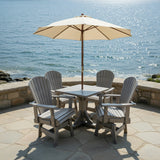 Poly-Luxe Dining Set for 4 with Pedestal Table