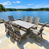 Poly-Luxe Modern Dining Set for 8 with 6' Table