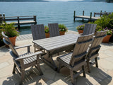 Poly-Luxe Modern Dining Set for 6 with 5' Table