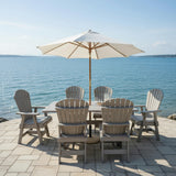 Poly-Luxe Dining Set for 6 with 6' Trestle Table