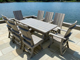 Poly-Luxe Modern Dining Set for 8 with 6' Table
