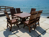 Poly-Luxe Modern Dining Set for 8 with Pedestal Table