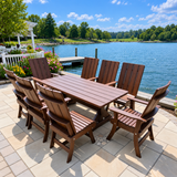 Poly-Luxe Modern Dining Set for 8 with 6' Table
