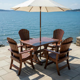 Poly-Luxe Dining Set for 4 with 4' Trestle Table
