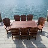 Poly-Luxe Dining Set for 8 with 6' Trestle Table