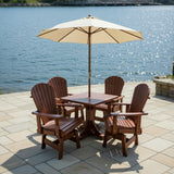 Poly-Luxe Dining Set for 4 with Pedestal Table