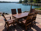 Poly-Luxe Modern Dining Set for 6 with 6' Table