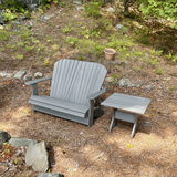 Poly-Luxe Recycled Plastic Folding Royal Loveseat Adirondack Chair