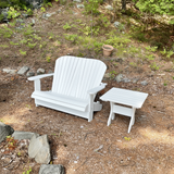 Poly-Luxe Recycled Plastic Folding Royal Loveseat Adirondack Chair