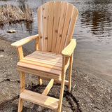 Wooden Bar Height Bistro Chair
