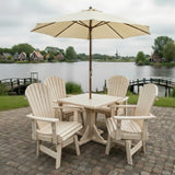 Poly-Luxe Dining Set for 4 with Pedestal Table