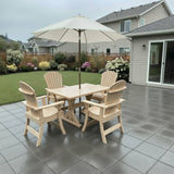 Poly-Luxe Dining Set for 4 with 4' Trestle Table