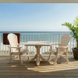 Poly-Luxe Dining Set for 2 with Pedestal Table