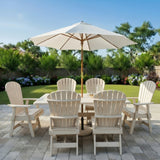 Poly-Luxe Dining Set for 6 with 6' Trestle Table