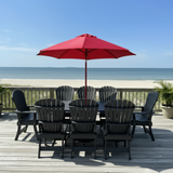 Poly-Luxe Dining Set for 8 with 6' Trestle Table