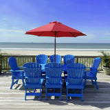 Poly-Luxe Dining Set for 8 with 6' Trestle Table