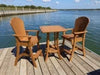 Poly-Luxe Recycled Plastic Bar Height Bistro Set for 2 with 30" Pedestal Table