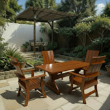 Wooden Modern Dining Set for 4 with 4' Table