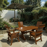 Wooden Modern Dining Set for 4 with 6' Table