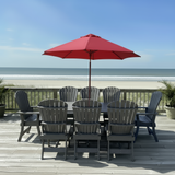 Poly-Luxe Dining Set for 8 with 6' Trestle Table