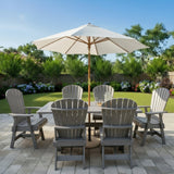 Poly-Luxe Dining Set for 6 with 6' Trestle Table