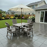 Poly-Luxe Dining Set for 4 with 4' Trestle Table