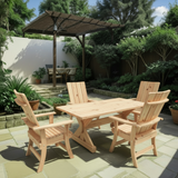 Wooden Modern Dining Set for 4 with 6' Table