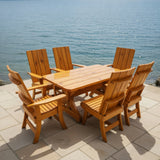 Wooden Modern Dining Set for 6 with 6' Table