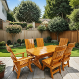 Wooden Modern Dining Set for 6 with 5' Table