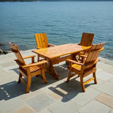 Wooden Modern Dining Set for 4 with 6' Table
