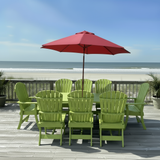 Poly-Luxe Dining Set for 8 with 6' Trestle Table