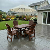 Poly-Luxe Dining Set for 4 with 4' Trestle Table