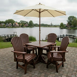 Poly-Luxe Dining Set for 4 with Pedestal Table