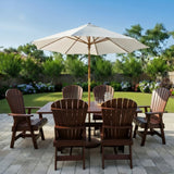 Poly-Luxe Dining Set for 6 with 6' Trestle Table