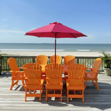 Poly-Luxe Dining Set for 8 with 6' Trestle Table