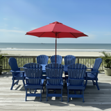 Poly-Luxe Dining Set for 8 with 6' Trestle Table