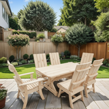 Wooden Modern Dining Set for 6 with 6' Table