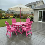 Poly-Luxe Dining Set for 4 with 4' Trestle Table