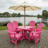 Poly-Luxe Dining Set for 4 with Pedestal Table