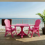 Poly-Luxe Dining Set for 2 with Pedestal Table